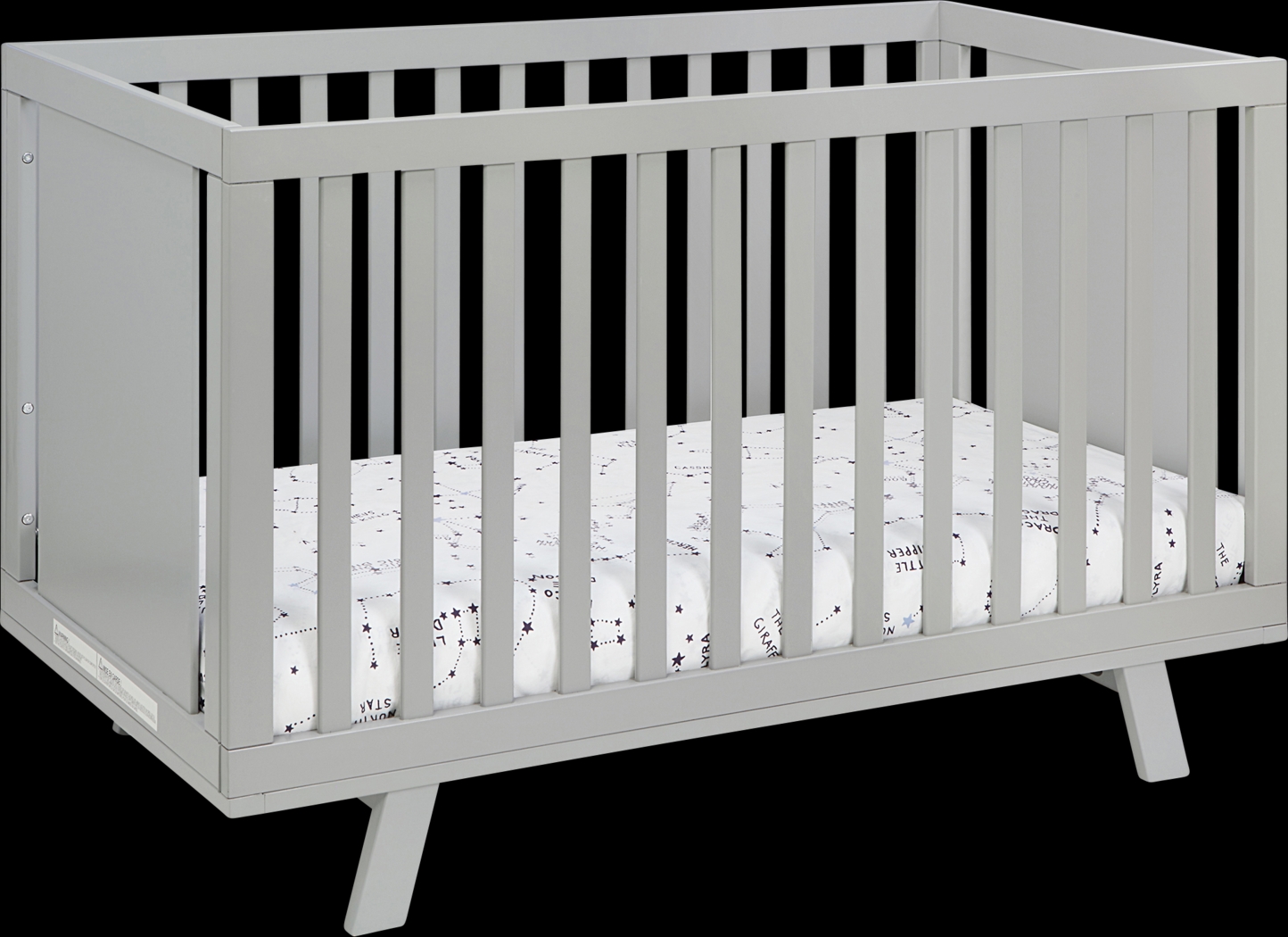 Kids Delavan Gray Crib - Thumbnail - Image 1