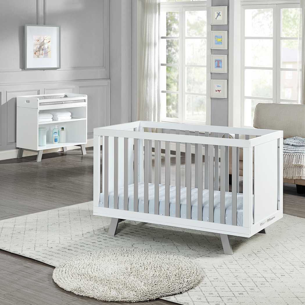 Kids Delavan White/Gray Crib - Thumbnail - Image 6