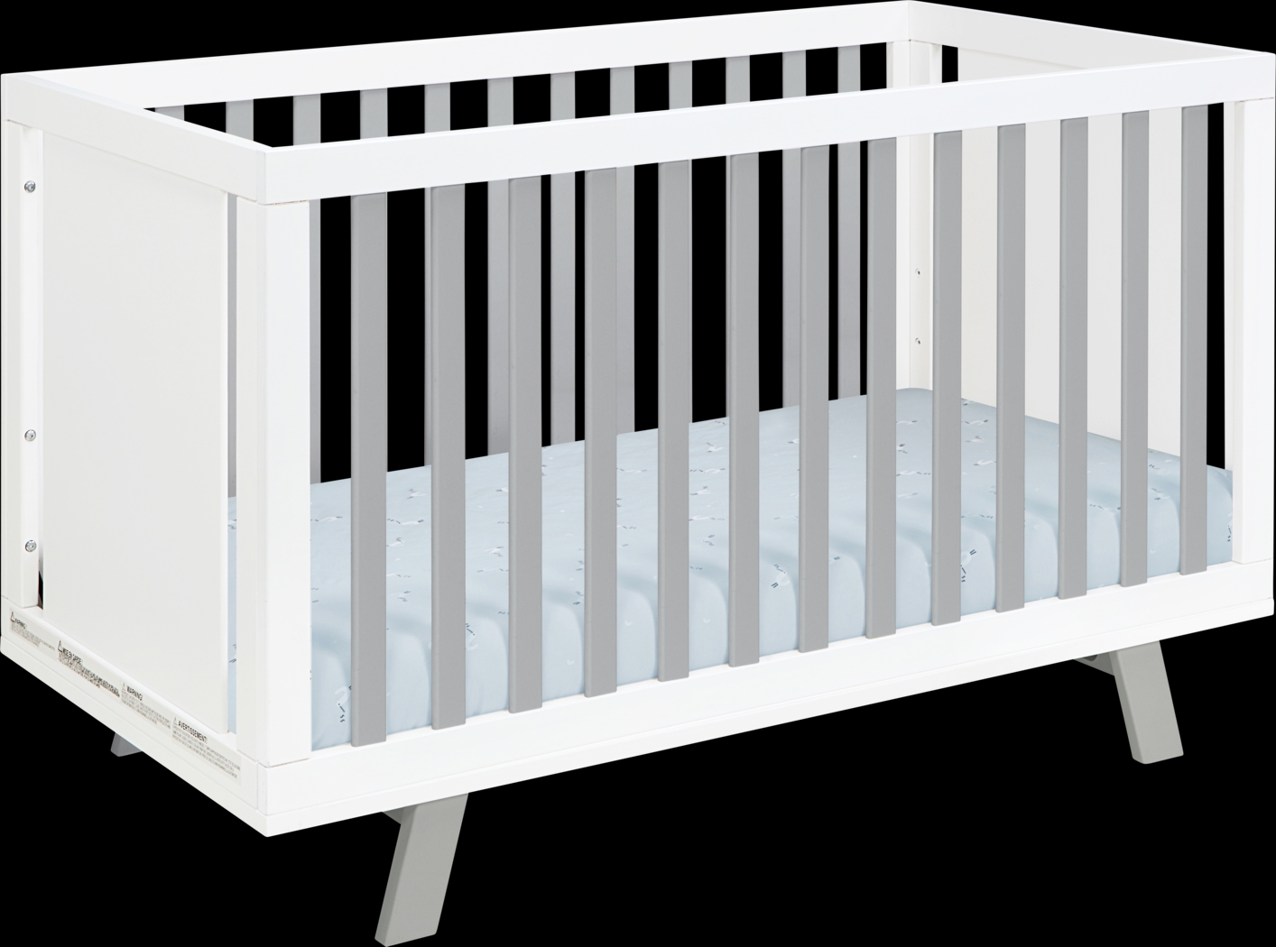 Kids Delavan White/Gray Crib - Thumbnail - Image 1