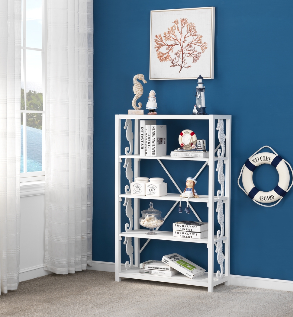 Delaville White Bookcase - Thumbnail - Image 4