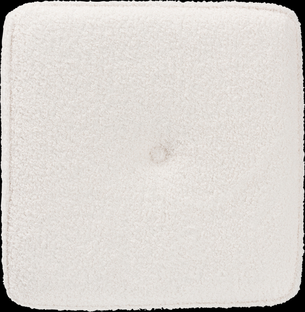 Delcie Ivory Ottoman - Thumbnail - Image 4