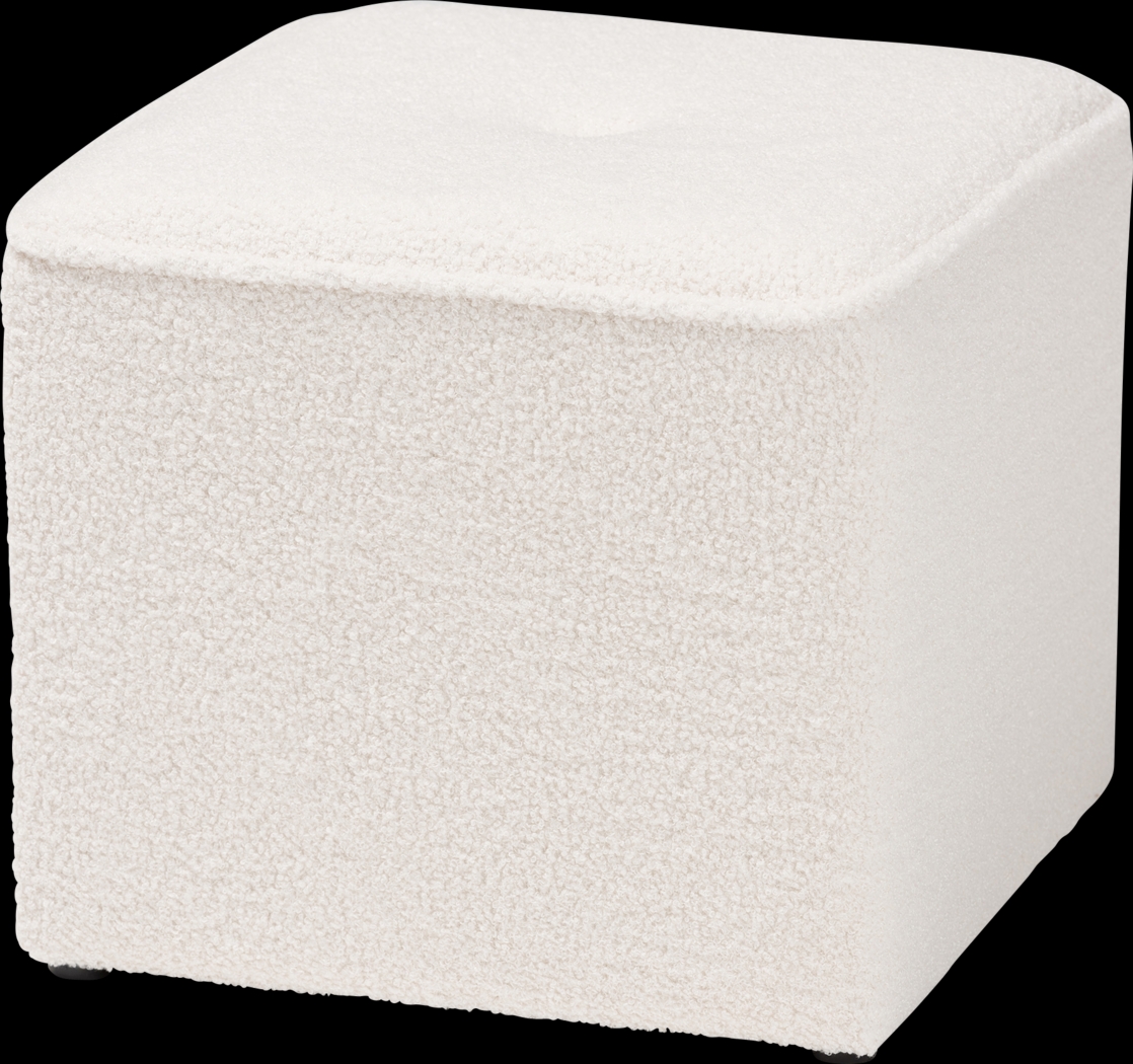 Delcie Ivory Ottoman - Thumbnail - Image 1