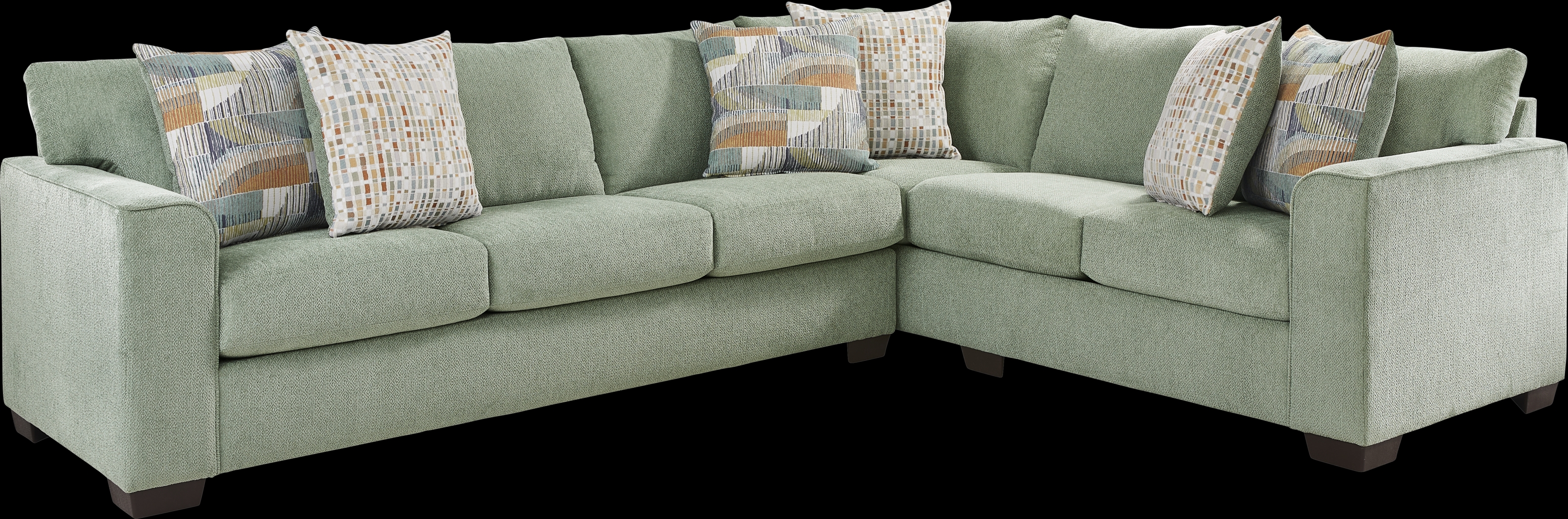 Delcrest Green 2 Pc Sectional - Thumbnail - Image 1