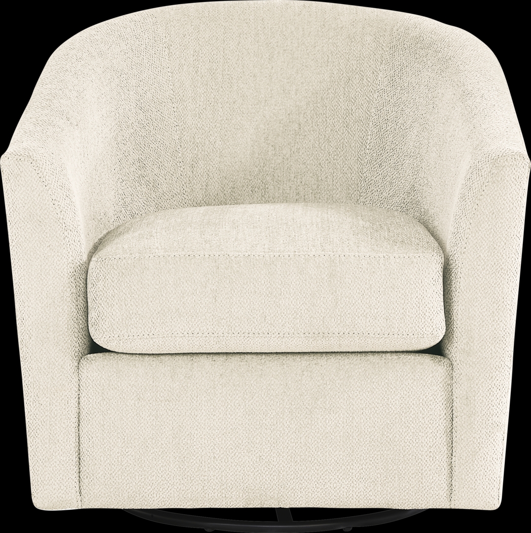 Delcrest White Swivel Chair - Thumbnail - Image 2