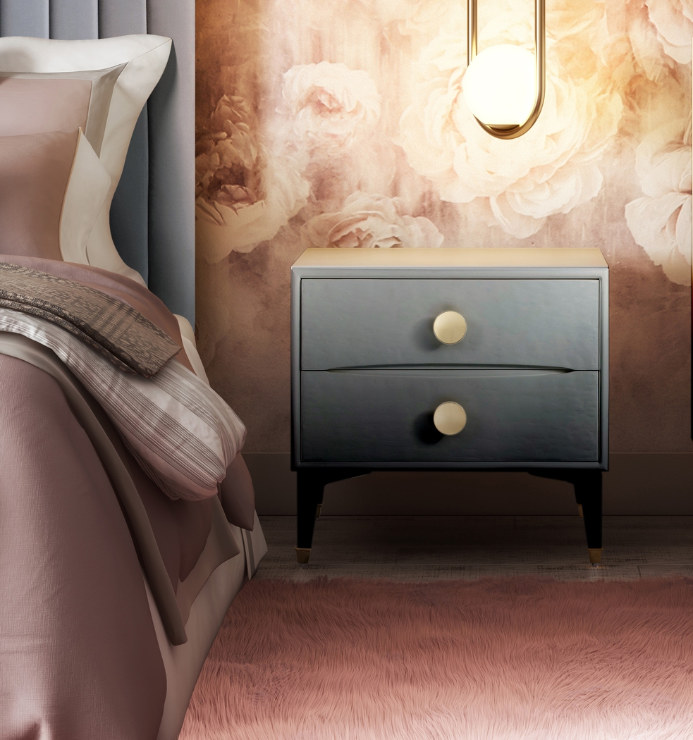Delera Gray Nightstand - Thumbnail - Image 8