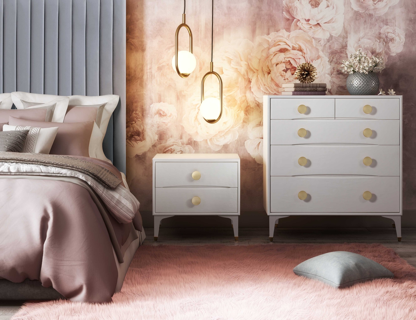 Delera White Nightstand - Thumbnail - Image 8