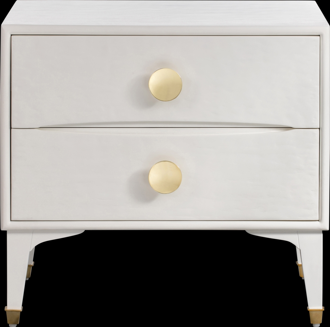 Delera White Nightstand - Thumbnail - Image 1
