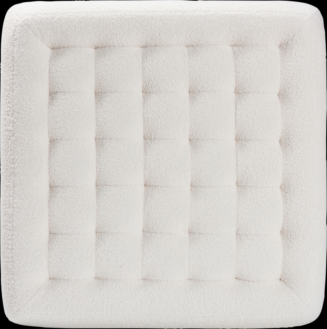 Delespine Ivory Ottoman - Thumbnail - Image 4