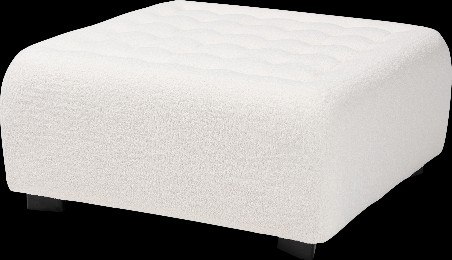 Delespine Ivory Ottoman - Thumbnail - Image 1