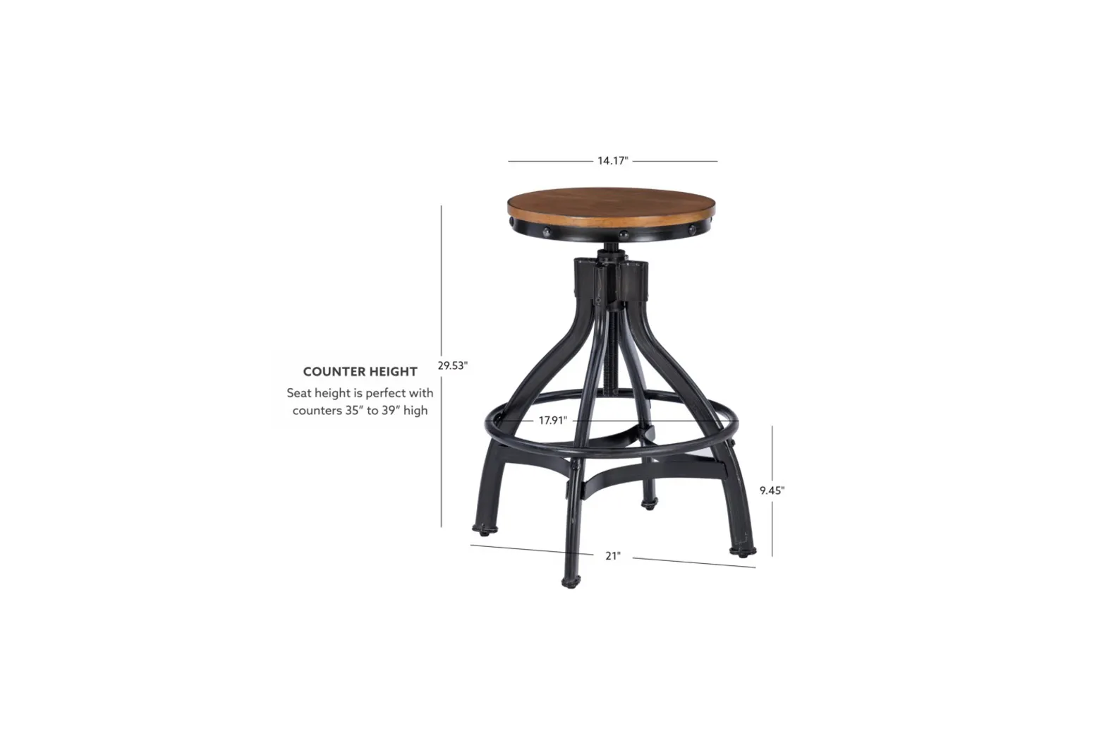 Deleya Brown Barstool, Set of 2 - Image 11