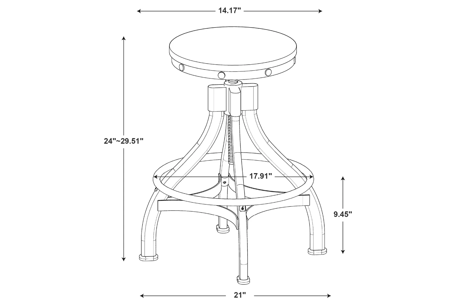 Deleya Brown Barstool, Set of 2 - Image 12