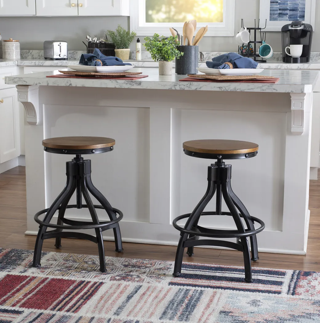 Deleya Brown Barstool, Set of 2 - Image 8