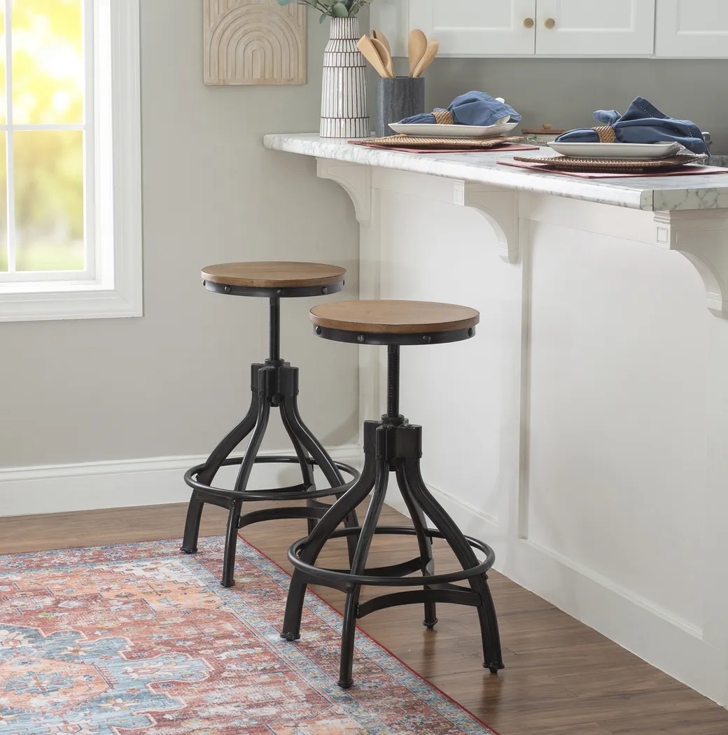 Deleya Brown Barstool, Set of 2 - Image 10