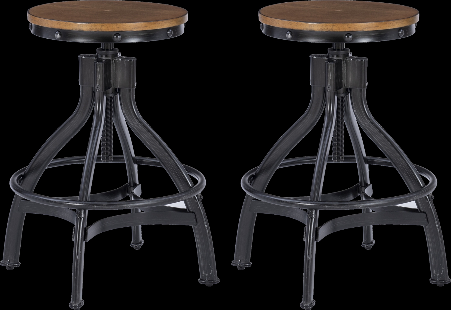 Deleya Brown Barstool, Set of 2 - Thumbnail - Image 1