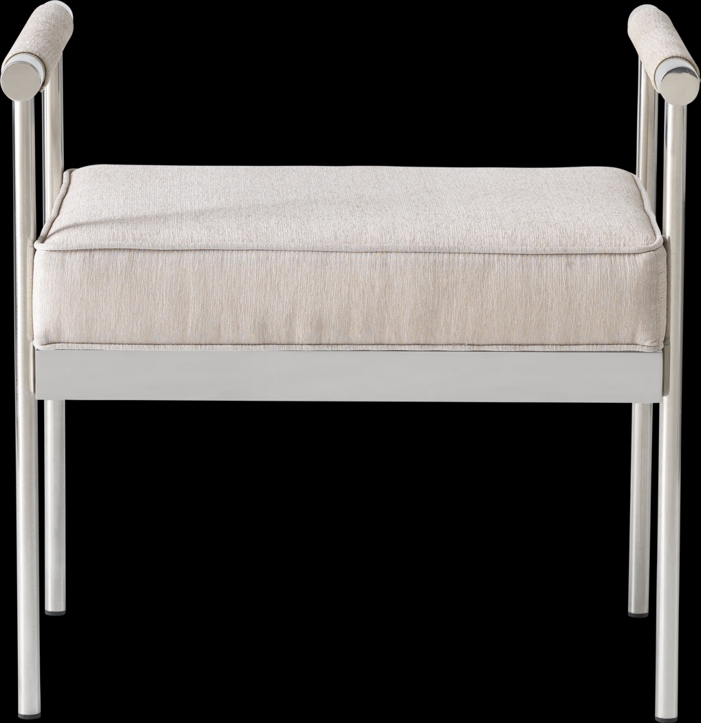 Delina Elle Cream Bench - Thumbnail - Image 2