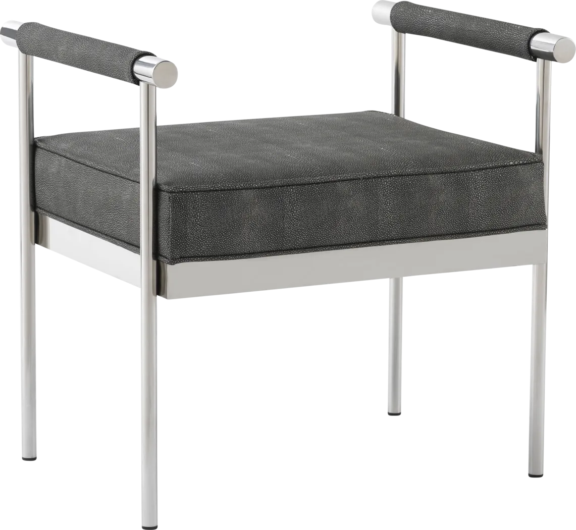 Delina Elle Dark Gray Bench - Thumbnail - Image 1