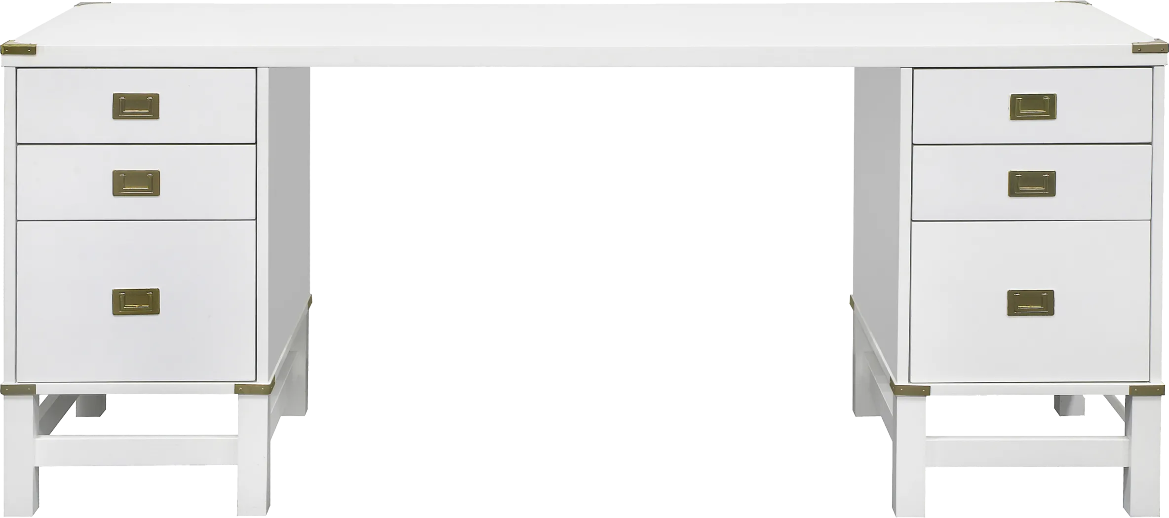 Deliola White Double File Desk - Thumbnail - Image 1