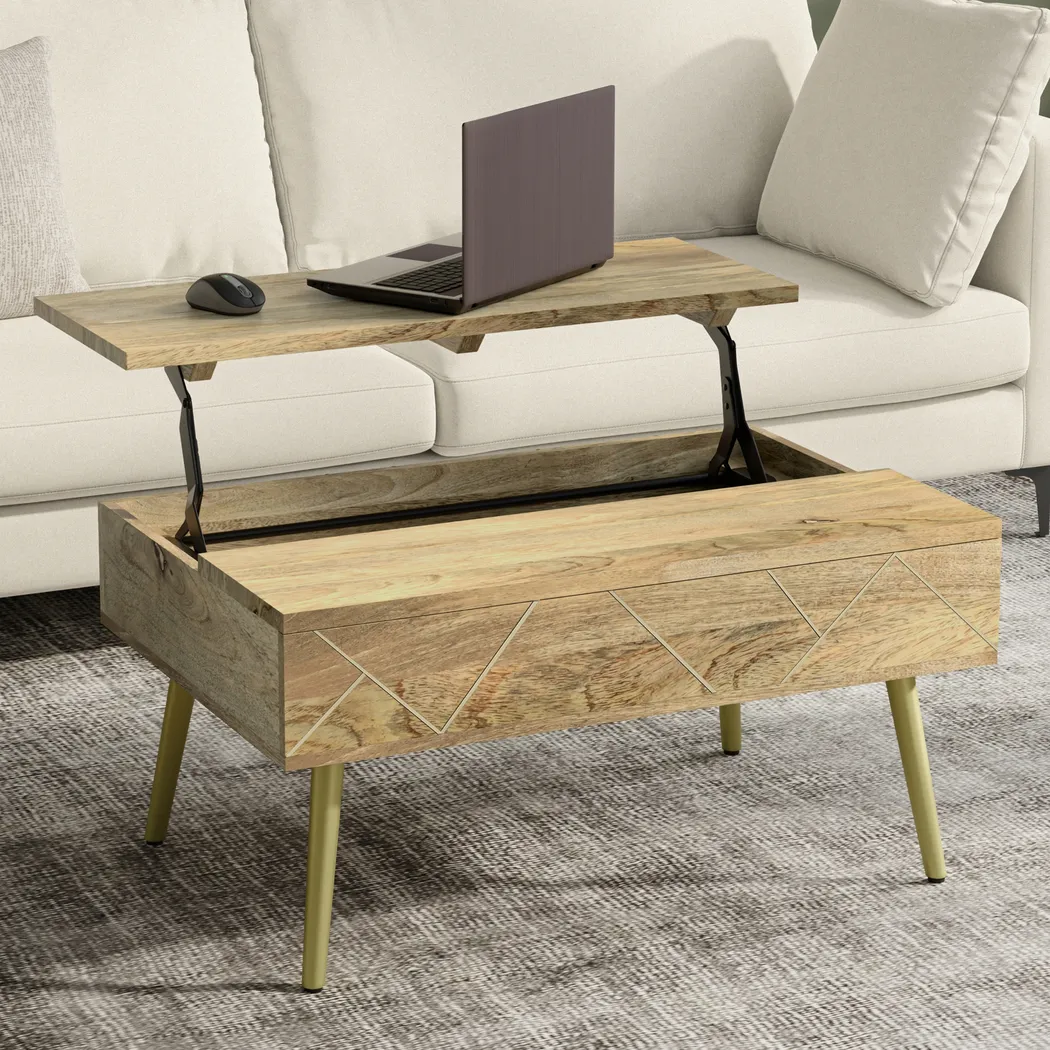 Delir Natural Cocktail Table - Thumbnail - Image 2