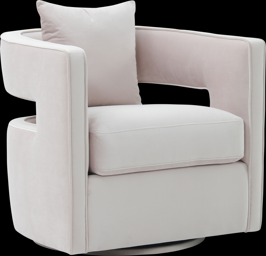 Delja Blush Accent Swivel Chair - Thumbnail - Image 1