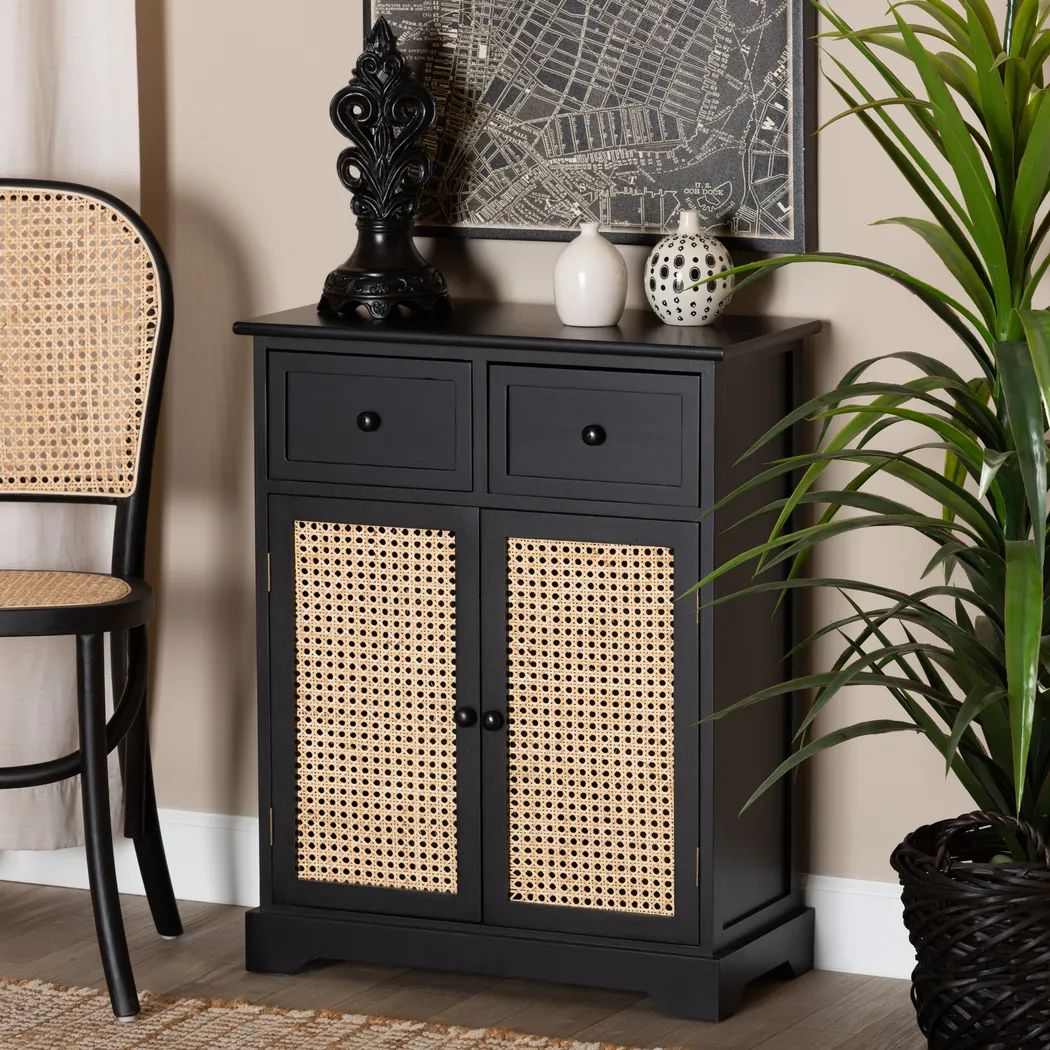 Della Lane Dark Small Brown 2 Drawer Accent Cabinet - Thumbnail - Image 6