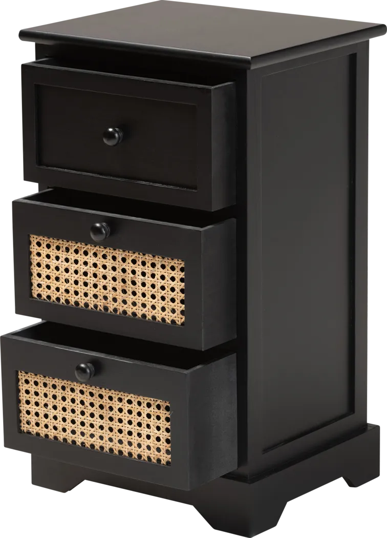 Della Lane Dark Brown 3-Drawer Accent Cabinet - Thumbnail - Image 2