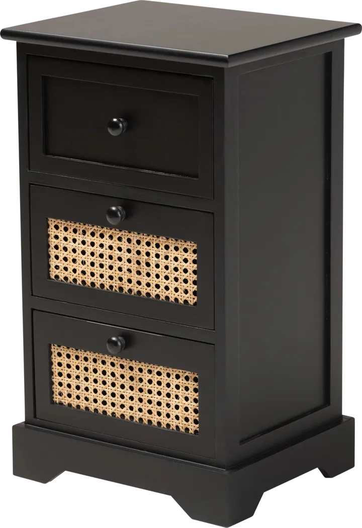 Della Lane Dark Brown 3-Drawer Accent Cabinet - Thumbnail - Image 1