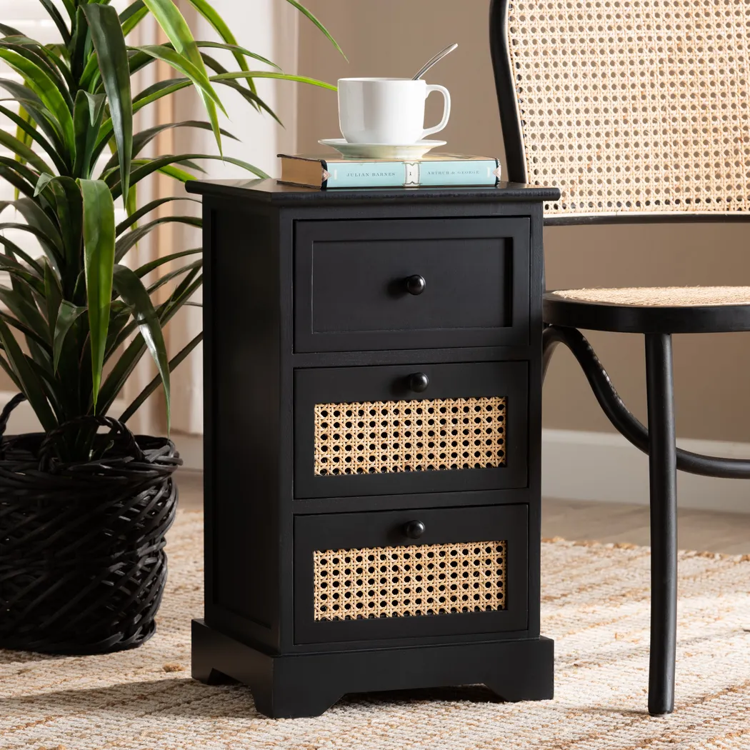 Della Lane Dark Brown 3-Drawer Accent Cabinet - Thumbnail - Image 7