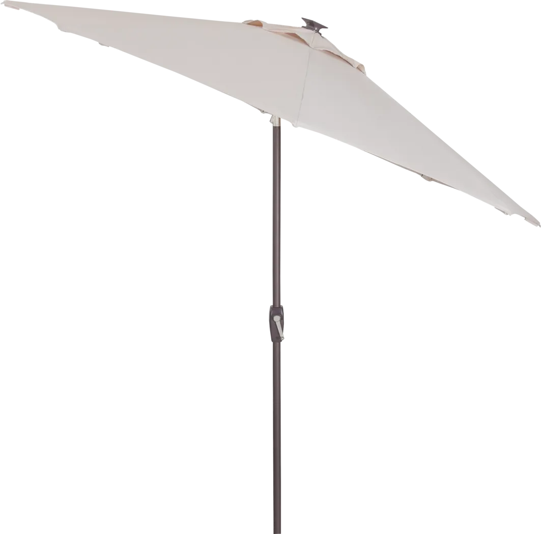 Della Luna Bronze Finish 9' Octagon Flax Outdoor Lighted Umbrella - Thumbnail - Image 2