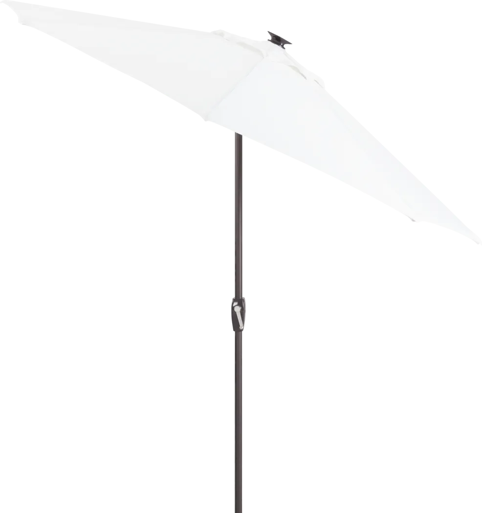 Della Luna Bronze Finish 9' Octagon Natural Outdoor Lighted Umbrella - Thumbnail - Image 2