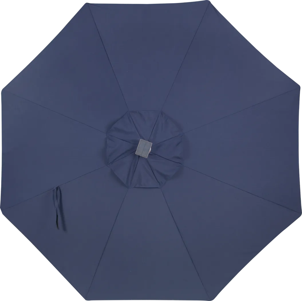 Della Luna Bronze Finish 9' Octagon Navy Outdoor Lighted Umbrella - Thumbnail - Image 3