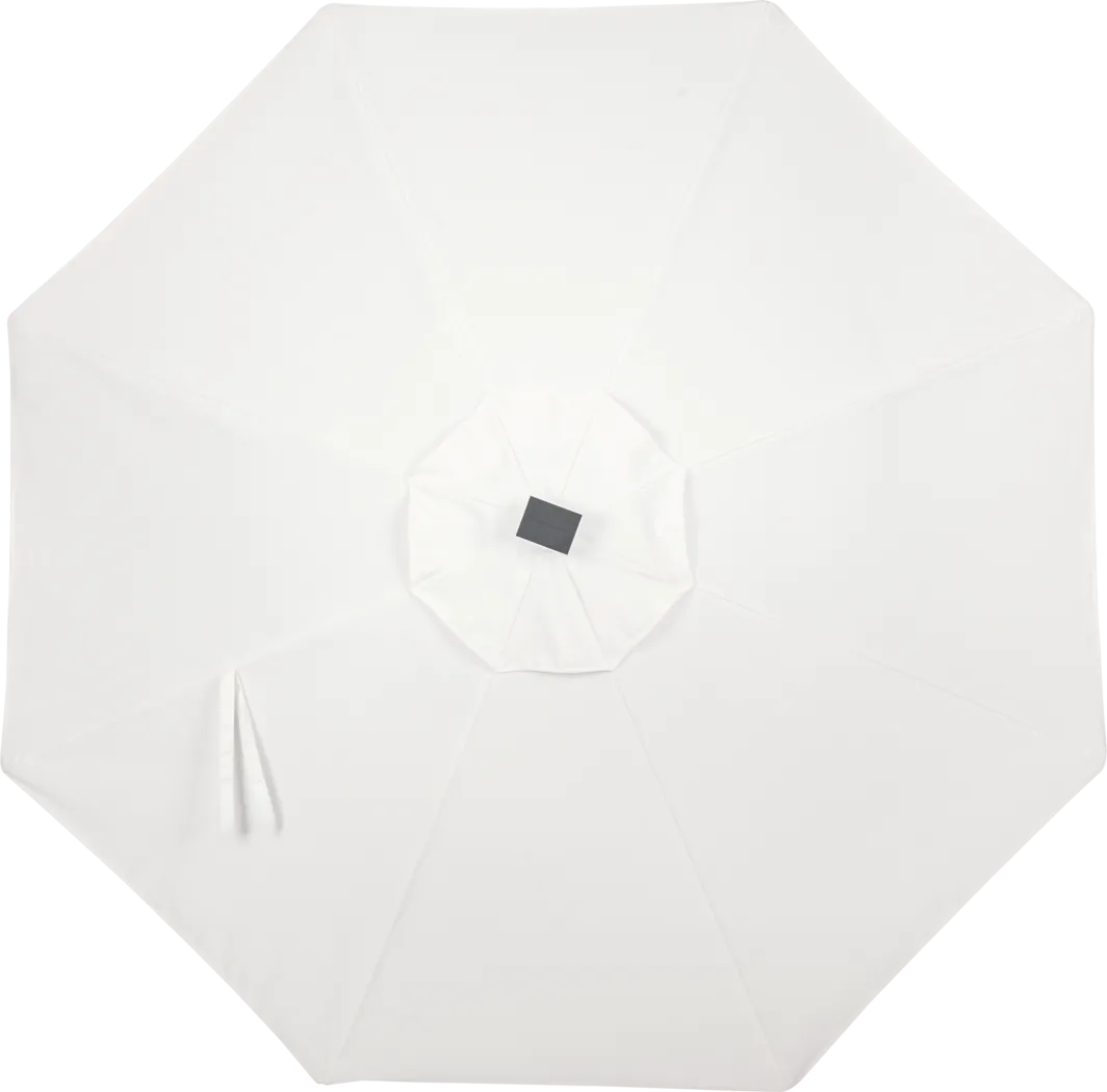 Della Luna White Finish 9' Octagon Natural Outdoor Lighted Umbrella - Thumbnail - Image 3