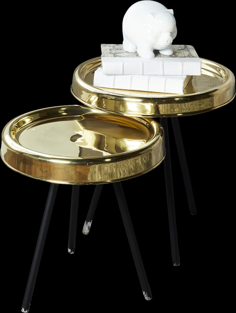 Dellana Gold Set of 2 Nesting Tables - Thumbnail - Image 1