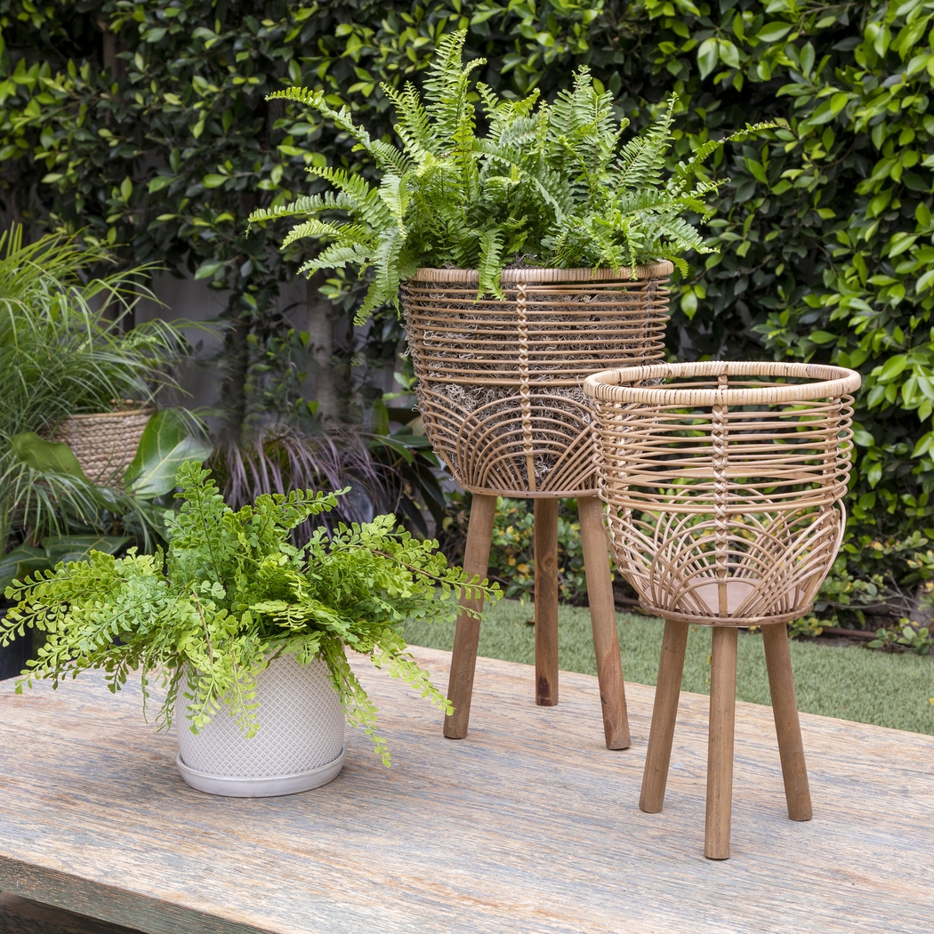 Dellcris Brown Planter, Set of 2 - Thumbnail - Image 2