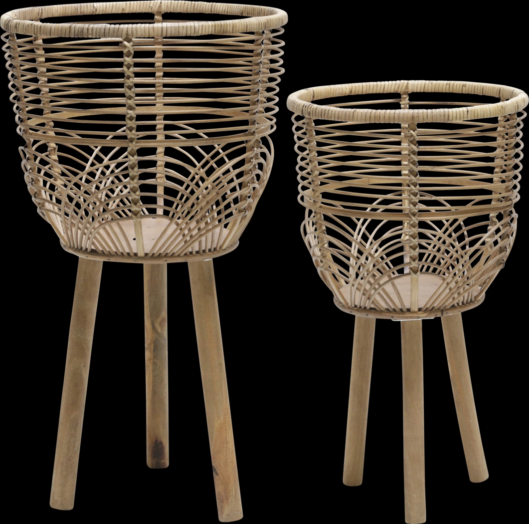 Dellcris Brown Planter, Set of 2 - Thumbnail - Image 1