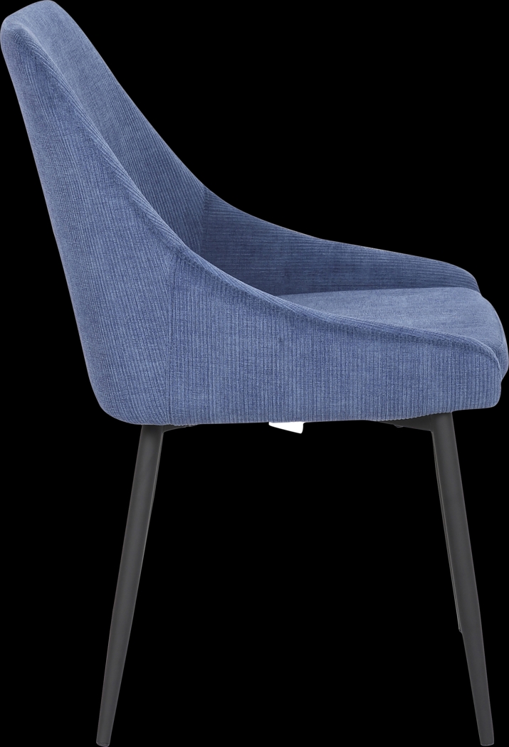 Dellrey Blue Dining Chair, Set of 2 - Thumbnail - Image 3