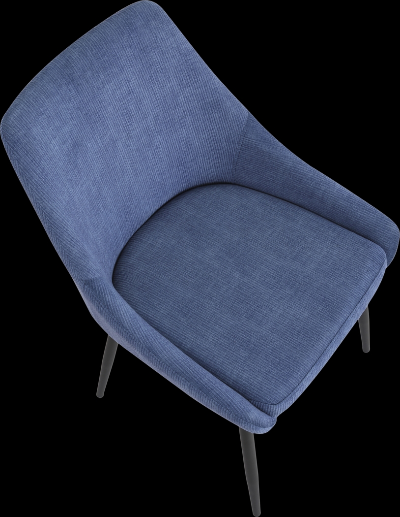 Dellrey Blue Dining Chair, Set of 2 - Thumbnail - Image 7