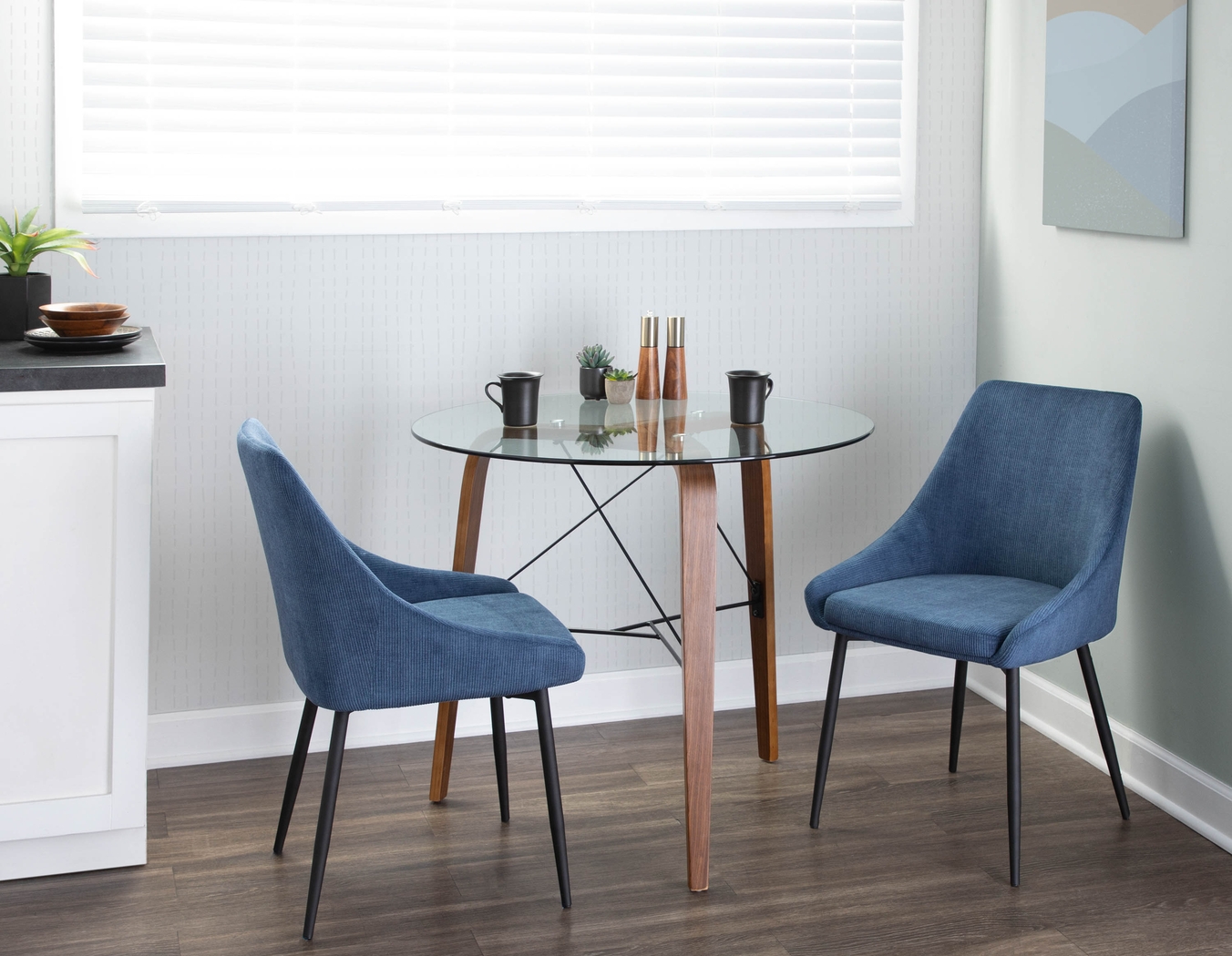 Dellrey Blue Dining Chair, Set of 2 - Thumbnail - Image 9