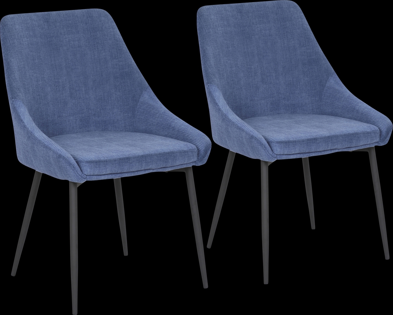 Dellrey Blue Dining Chair, Set of 2 - Thumbnail - Image 1