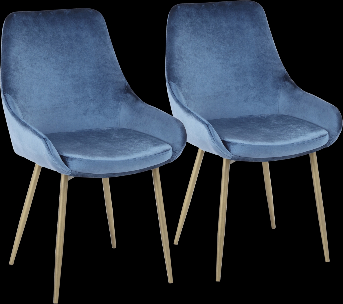 Dellrey Light Blue Side Chair, Set of 2 - Thumbnail - Image 1