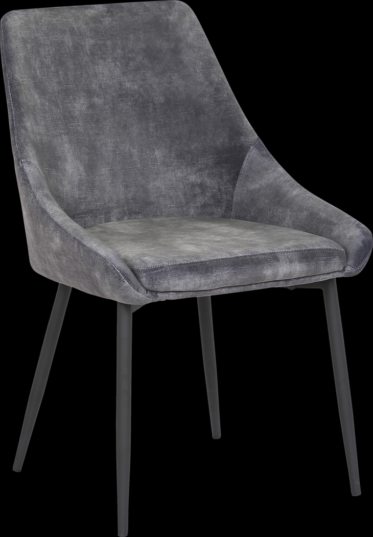 Dellrey Dark Gray Dining Chair, Set of 2 - Thumbnail - Image 2
