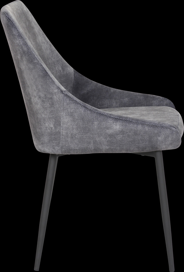 Dellrey Dark Gray Dining Chair, Set of 2 - Thumbnail - Image 3