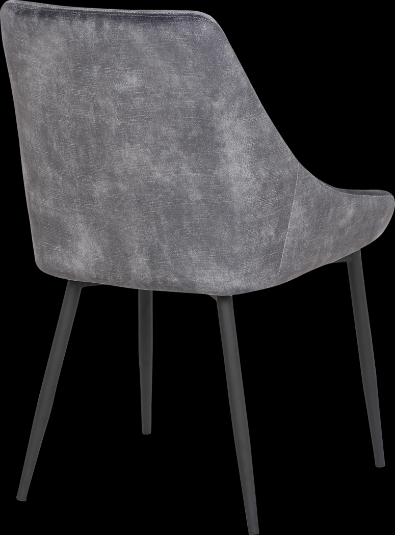 Dellrey Dark Gray Dining Chair, Set of 2 - Thumbnail - Image 4