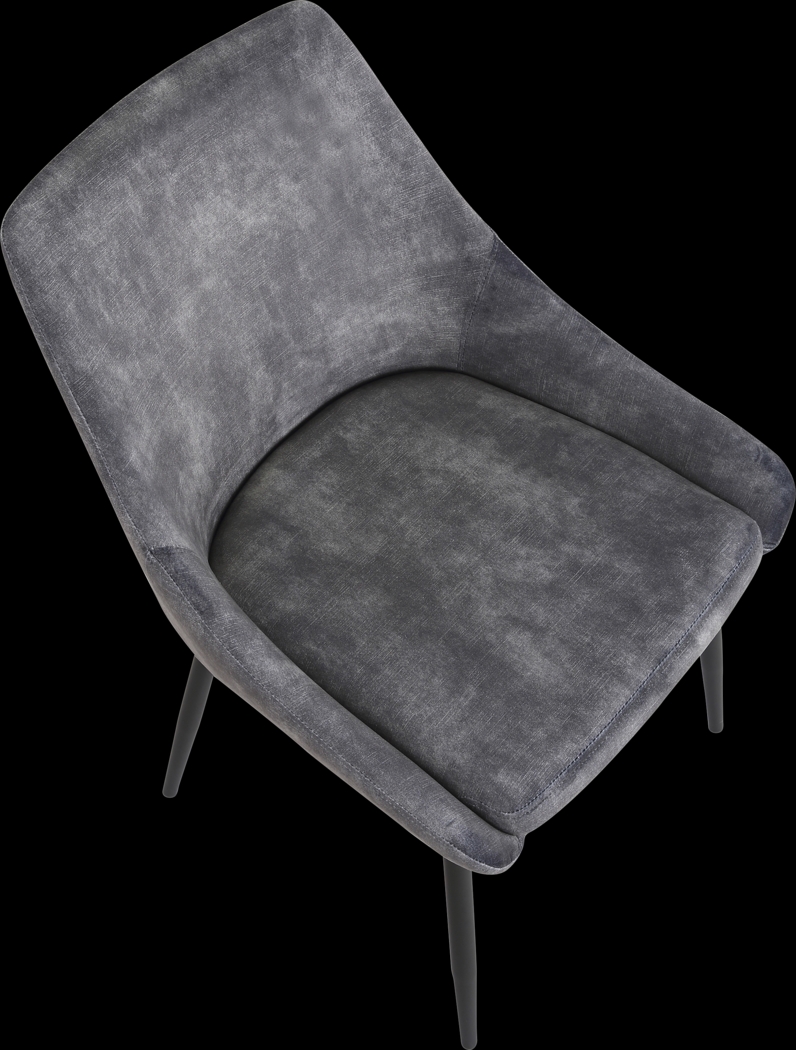 Dellrey Dark Gray Dining Chair, Set of 2 - Thumbnail - Image 7