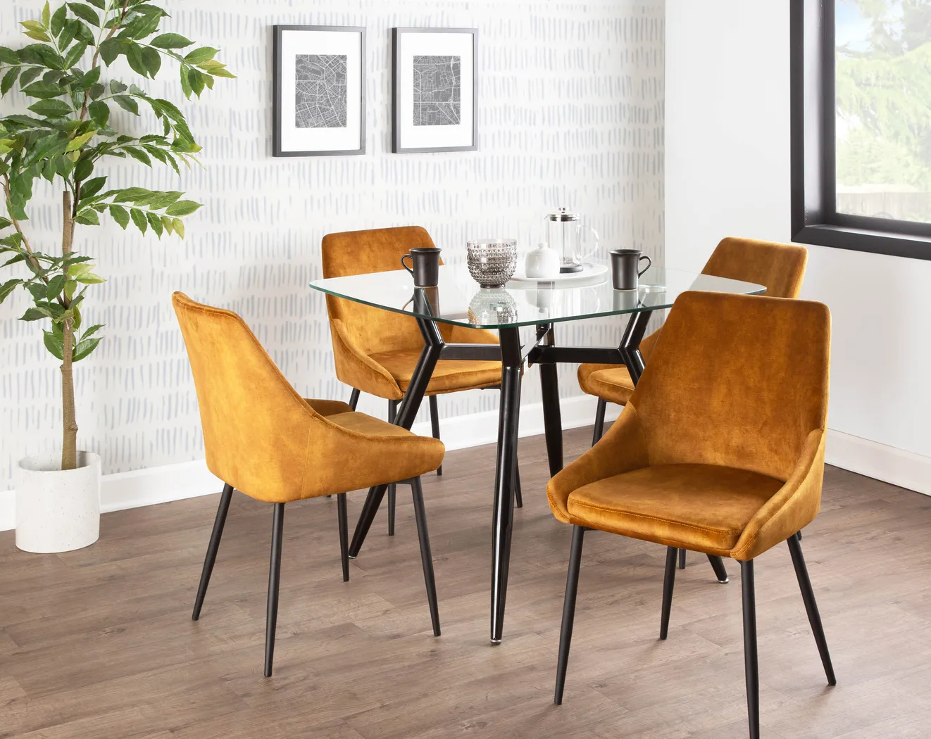 Dellrey Gold Dining Chair, Set of 2 - Thumbnail - Image 9