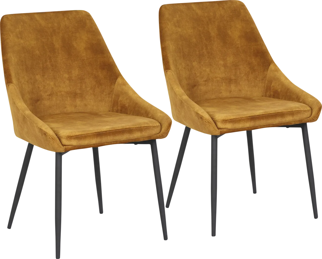 Dellrey Gold Dining Chair, Set of 2 - Thumbnail - Image 1