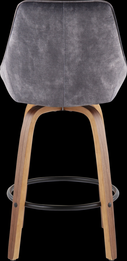 Dellrey Gray Counter Height Stool, Set of 2 - Thumbnail - Image 5