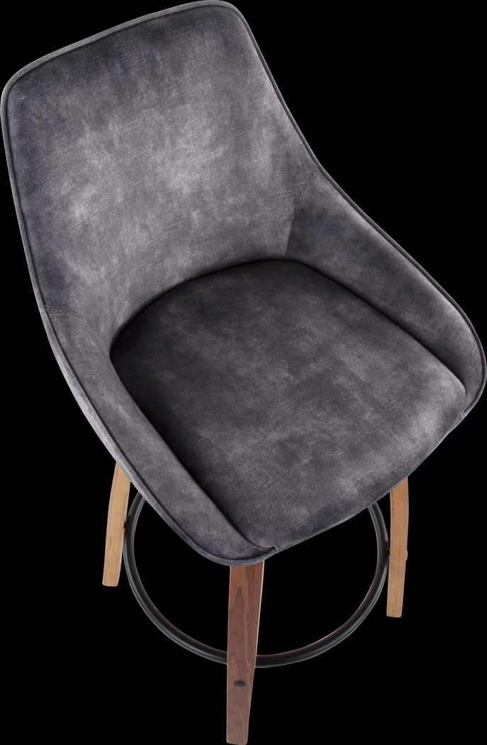 Dellrey Gray Counter Height Stool, Set of 2 - Thumbnail - Image 7