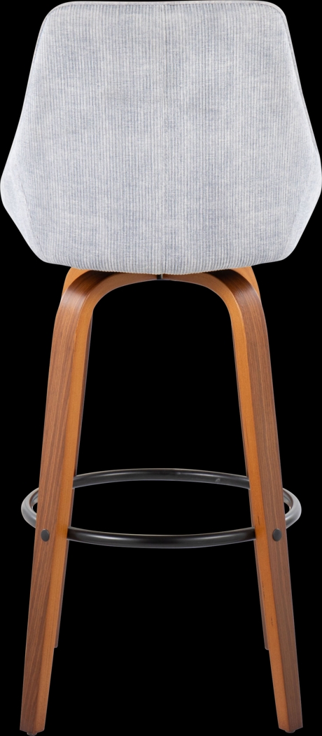 Dellrey II Gray Swivel Barstool, Set of 2 - Thumbnail - Image 9