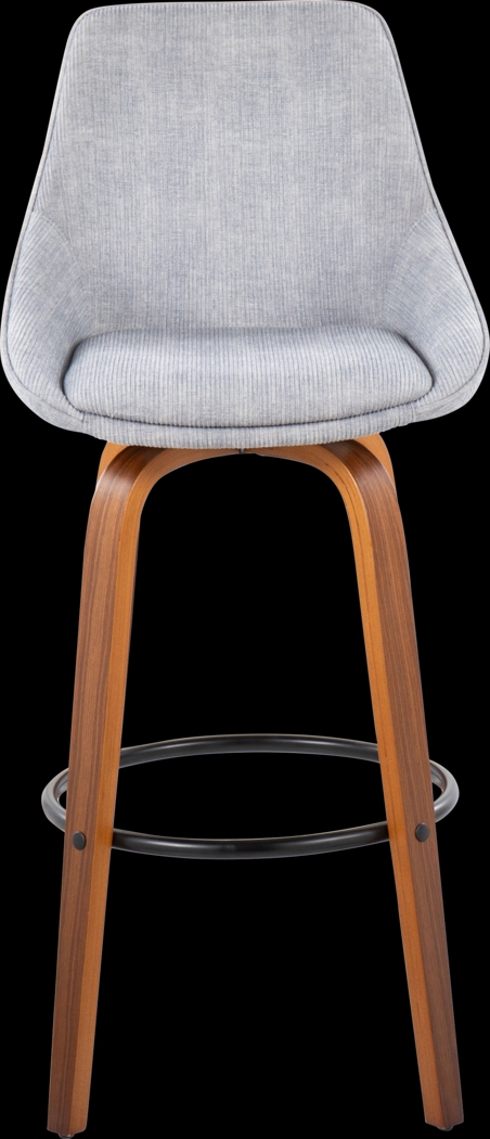 Dellrey II Gray Swivel Barstool, Set of 2 - Thumbnail - Image 10