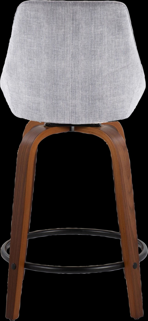 Dellrey II Gray Swivel Counter Height Stool, Set of 2 - Thumbnail - Image 5